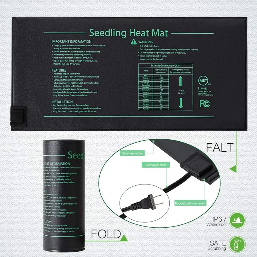 4 Sizes 220V EU Plug Seedling  - Seedling Heat Mat recension och pris