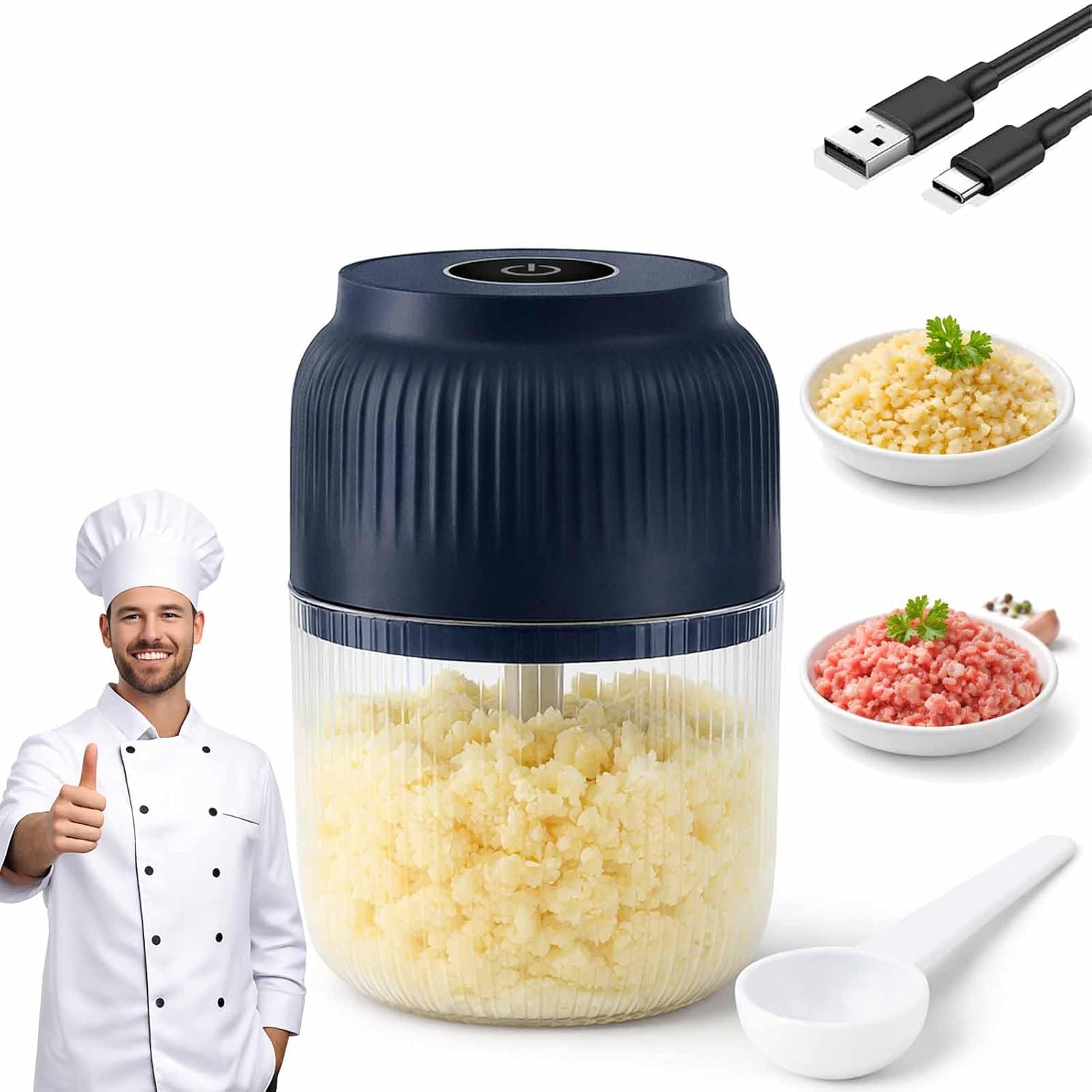 Electric Garlic Chopper, Mini  - Grain Mill Grinder recension och pris
