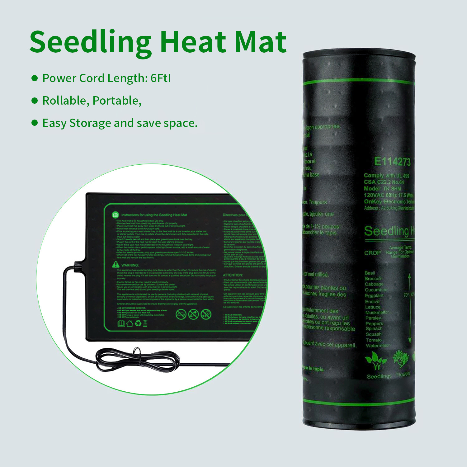 Two-pack 20x10Inch Seedling He - Seedling Heat Mat recension och pris