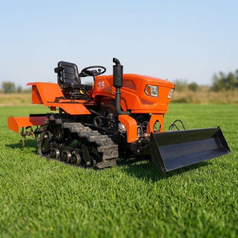 Crawler 4WD Rotary Tiller 35HP - Farming Agriculture Equipment recension och pris