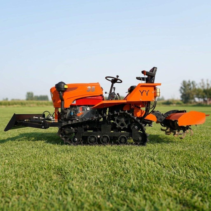 Crawler 4WD Rotary Tiller 35HP - Farming Agriculture Equipment recension och pris
