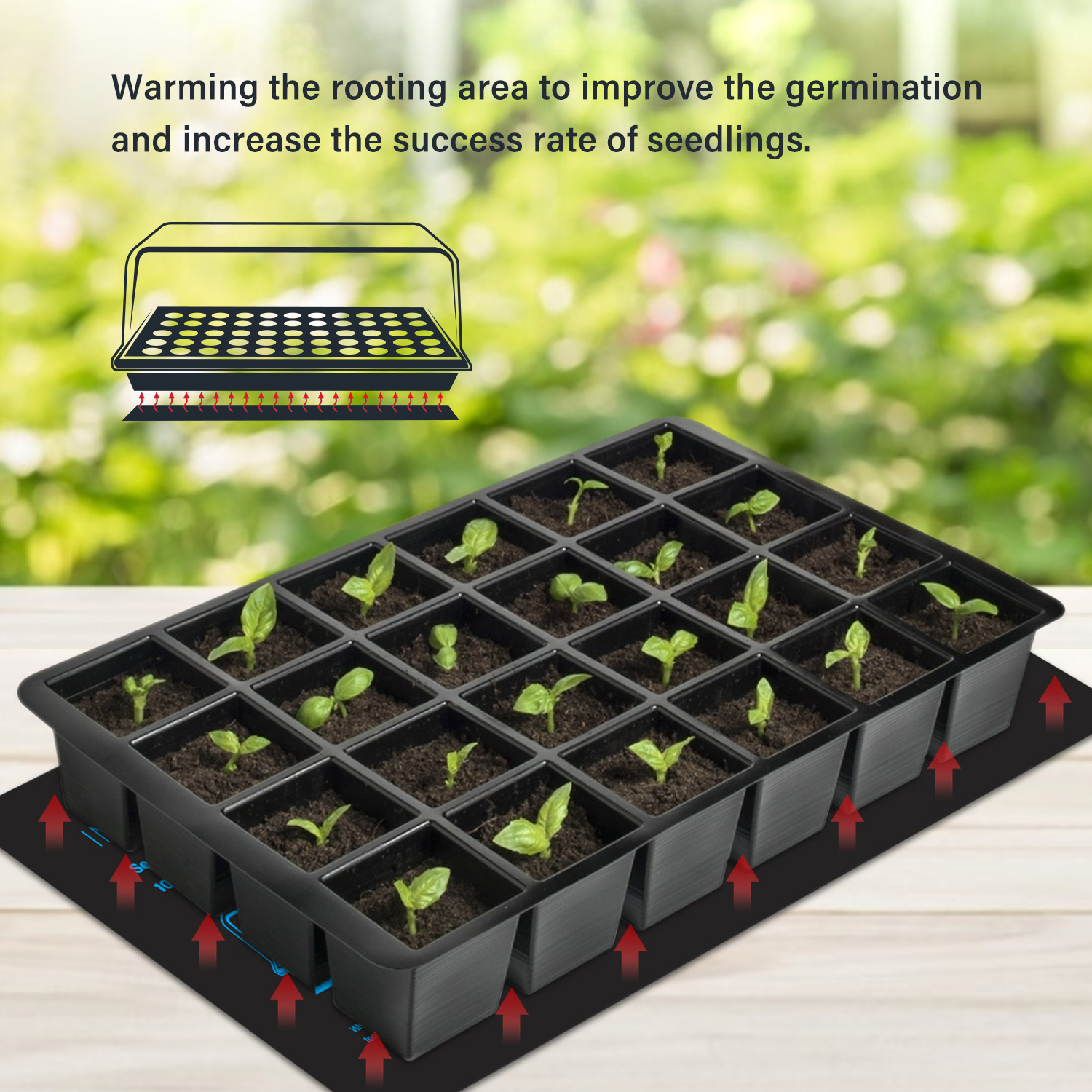 20.75x10CM EU/US/UK/AU Plug Se - Seedling Heat Mat recension och pris